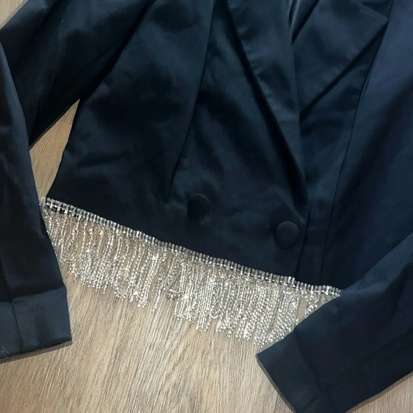 CULPOS X INC Crystal-Fringe Blazer Size XS - Picture 4 of 9
